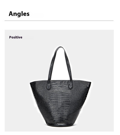 Bolsa Tote Estampado Cocodrilo Gran Capacidad Cilíndrica Diseño Premium - Image 16