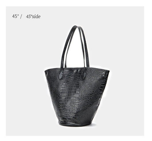 Bolsa Tote Estampado Cocodrilo Gran Capacidad Cilíndrica Diseño Premium - Image 17
