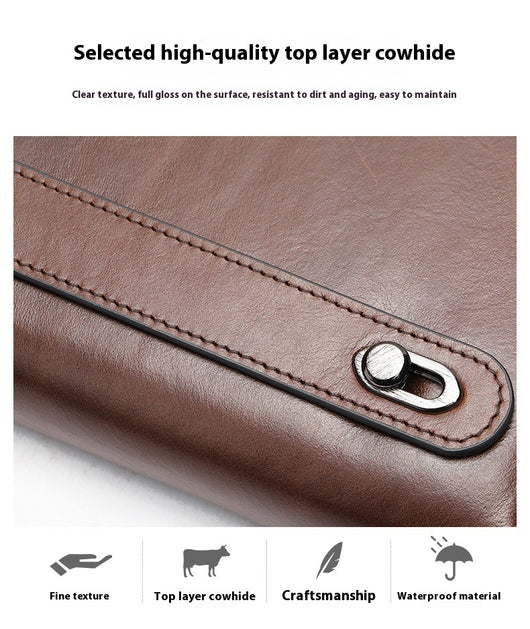 Cartera Larga de Cuero Genuino para Hombre con Cierre de Cremallera - Image 8