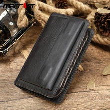Cartera Larga de Cuero Genuino para Hombre con Cierre de Cremallera - Image 10