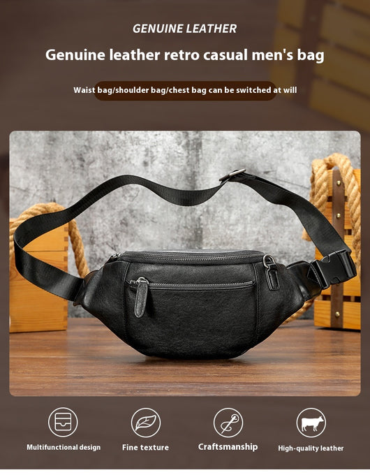 Bolsa Mensajero de Cuero Genuino para Hombre - Piel de Vaca Premium Multifuncional - Image 8