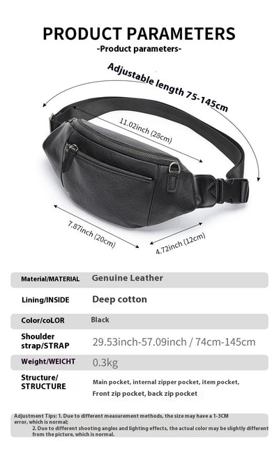 Bolsa Mensajero de Cuero Genuino para Hombre - Piel de Vaca Premium Multifuncional - Image 10