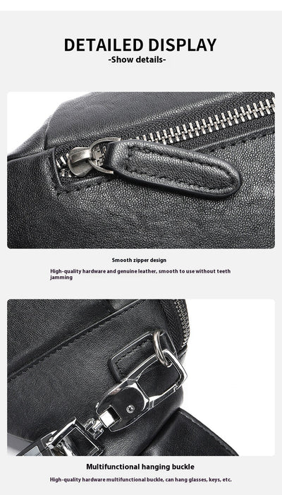 Bolsa Mensajero de Cuero Genuino para Hombre - Piel de Vaca Premium Multifuncional - Image 11