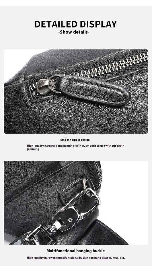 Bolsa Mensajero de Cuero Genuino para Hombre - Piel de Vaca Premium Multifuncional - Image 11