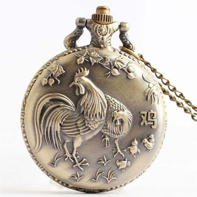 Reloj de Bolsillo Vintage Bronce Constelaciones Zodiacales Cuarzo - Image 24