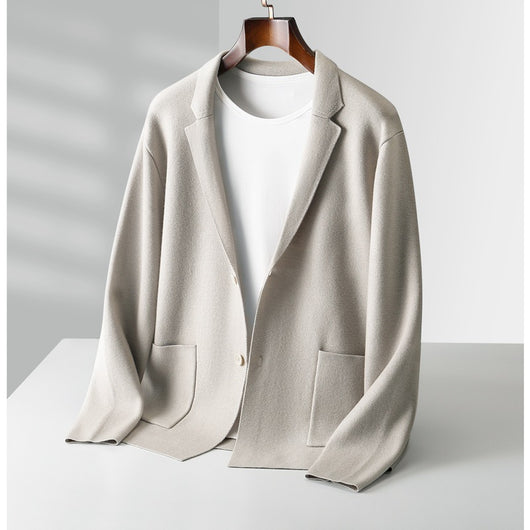 Cardigan de Cachemira para Hombre - Suéter Grueso Business Casual - Image 10