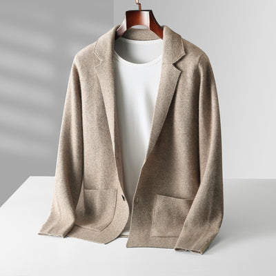 Cardigan de Cachemira para Hombre - Suéter Grueso Business Casual - Image 12