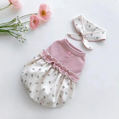 Chaleco Floral con Falda Burbuja y Bufanda Cálida - Conjunto Adorable para Niña - Image 38