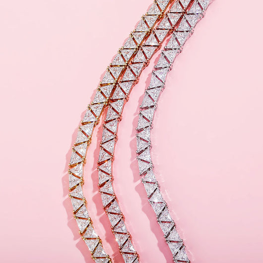 Pulsera de Circón Geométrico Triangular 5MM - Image 10