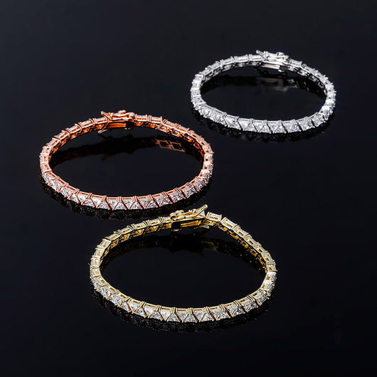 Pulsera de Circón Geométrico Triangular 5MM - Image 13