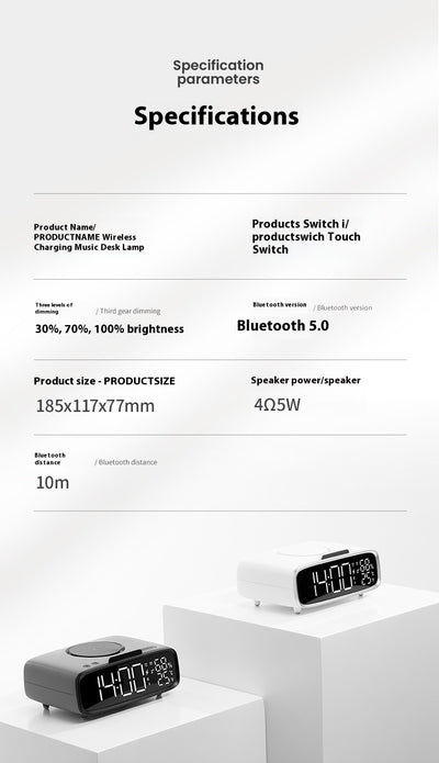 Parlante Bluetooth 3 en 1 con Carga Inalámbrica y Luz Nocturna - Image 7