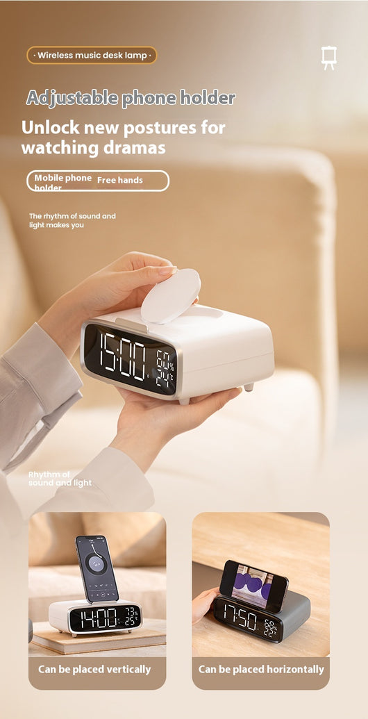 Parlante Bluetooth 3 en 1 con Carga Inalámbrica y Luz Nocturna - Image 8