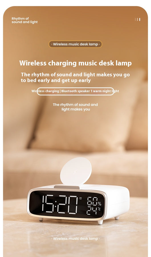 Parlante Bluetooth 3 en 1 con Carga Inalámbrica y Luz Nocturna - Image 9