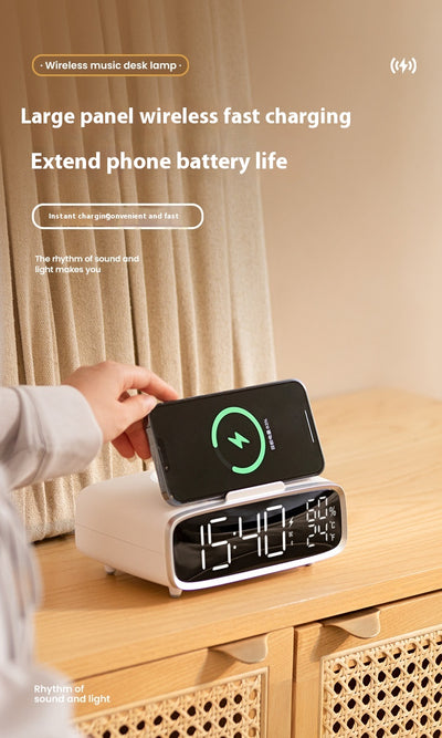 Parlante Bluetooth 3 en 1 con Carga Inalámbrica y Luz Nocturna - Image 11