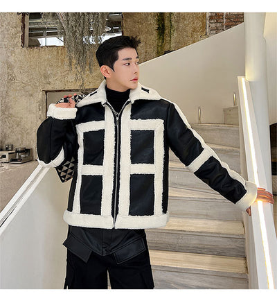 Chaqueta de Piel Fusión Francesa y Estilo Coreano - Image 24