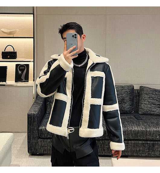 Chaqueta de Piel Fusión Francesa y Estilo Coreano - Image 31