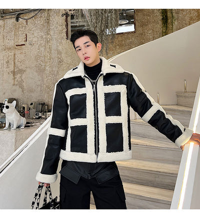 Chaqueta de Piel Fusión Francesa y Estilo Coreano - Image 33