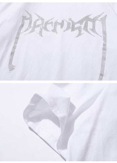 Camiseta Manga Corta Hombre con Letras de Strass - Image 13