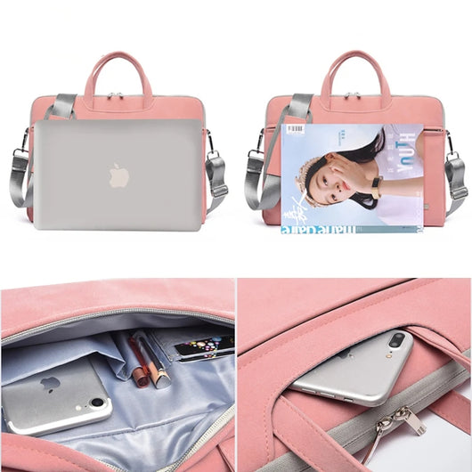 Maletín de Cuero PU para Laptop 13.3" a 15.6" - Bolsa Profesional Unisex con Correa - Image 14