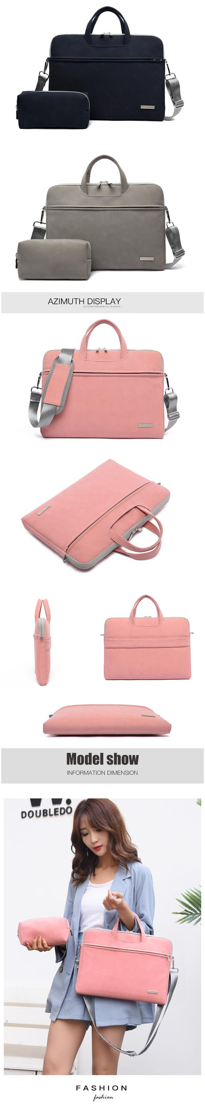 Maletín de Cuero PU para Laptop 13.3" a 15.6" - Bolsa Profesional Unisex con Correa - Image 19
