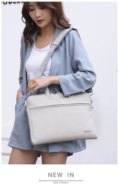 Maletín de Cuero PU para Laptop 13.3" a 15.6" - Bolsa Profesional Unisex con Correa - Image 21