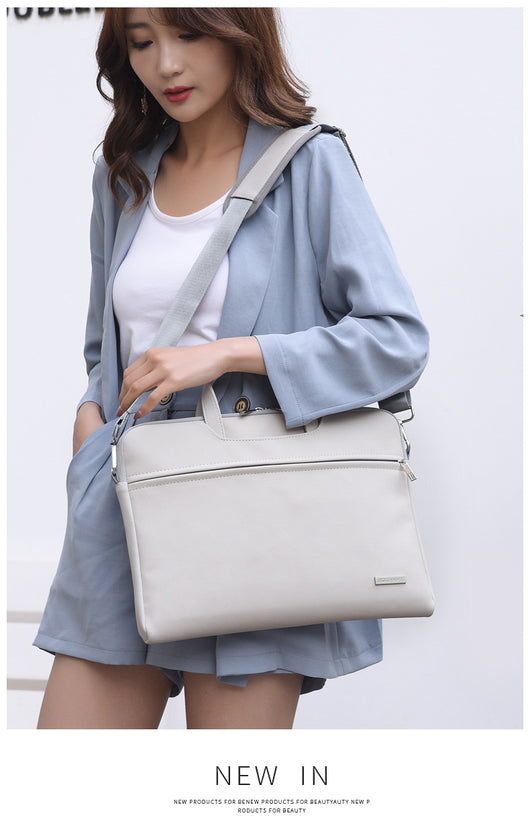 Maletín de Cuero PU para Laptop 13.3" a 15.6" - Bolsa Profesional Unisex con Correa - Image 21