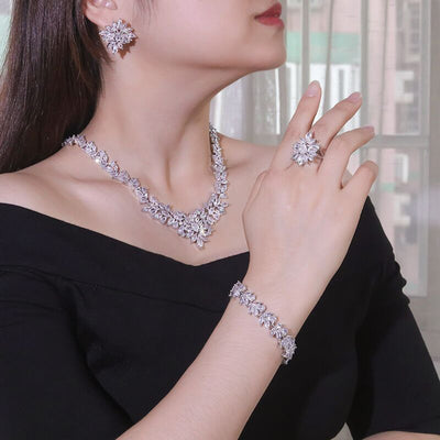 Conjunto de 4 Collares y Pulseras de Cobre con Circonitas Micropavé - Image 8