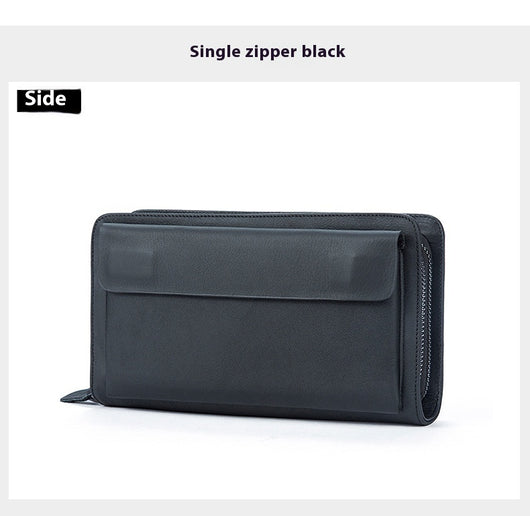 Billetera de Cuero Genuino con Doble Cierre y Compartimentos - Image 14