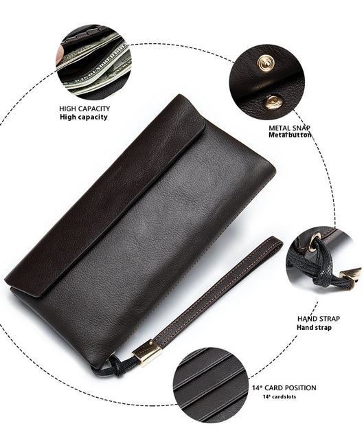 Billetera de Cuero Estilo Coreano Piel Vacuno Premium Mujer Mediana - Image 8