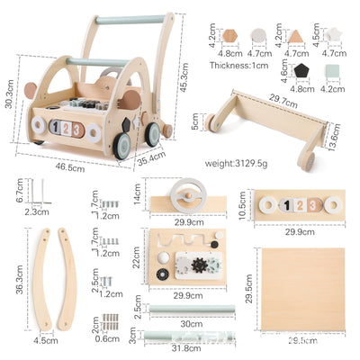 Andador Educativo de Madera con Puzzle Multifuncional - Image 16