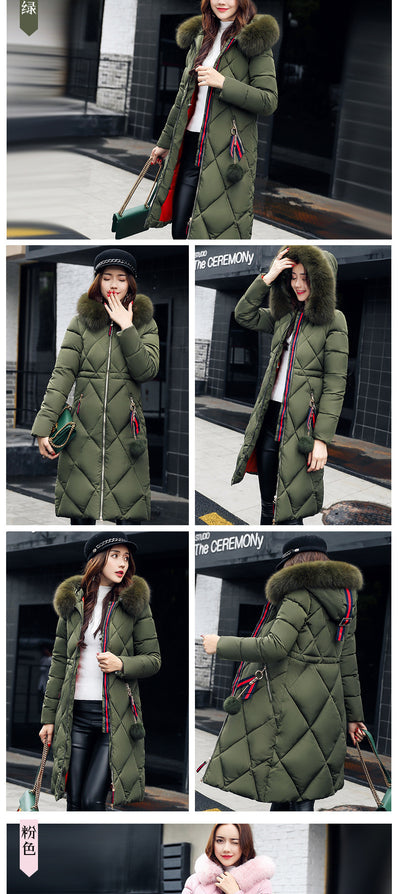 Abrigo Acolchado Largo Estilo Coreano para Mujer - Image 11