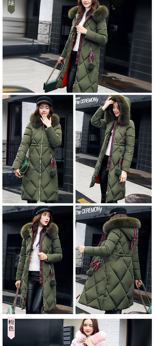 Abrigo Acolchado Largo Estilo Coreano para Mujer - Image 11
