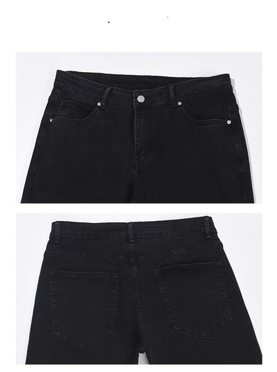 Jeans Slim Acampanados Retro Elásticos para Hombre - Diseño Trendy con Botones - Image 10