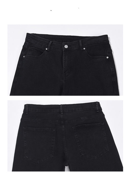 Jeans Slim Acampanados Retro Elásticos para Hombre - Diseño Trendy con Botones - Image 10