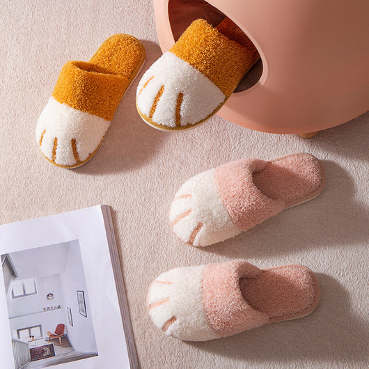 Pantuflas Cálidas de Pareja con Diseño Adorable de Patitas de Gato - Image 10