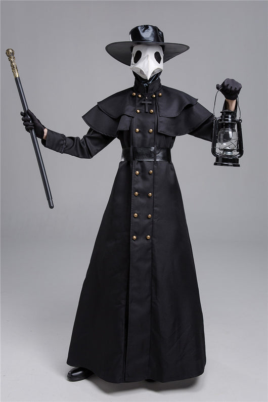 Disfraz de Doctor de la Peste Medieval - Traje Oscuro Cuervo para Halloween - Image 17