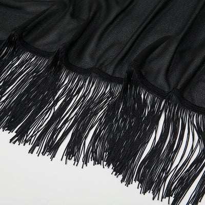 Pañuelo Decorativo de Gasa Perla con Flecos Largos - Image 11