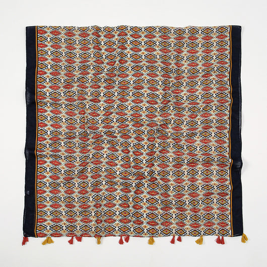 Pañuelo Estampado Protección Solar con Borlas - Image 10