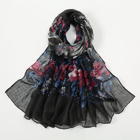 Pañuelo Estampado de Flores Transpirable para Mujer - Image 13