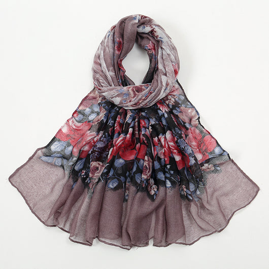 Pañuelo Estampado de Flores Transpirable para Mujer - Image 16