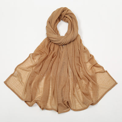 Pañuelo Plisado con Strass y Detalles de Cáñamo para Mujer - Image 17