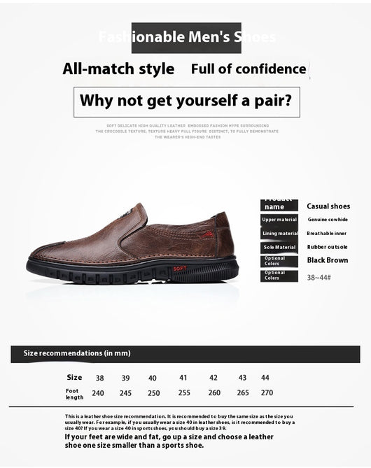 Zapatos Casuales de Cuero para Hombre con Suela Antideslizante y Transpirabilidad - Image 14