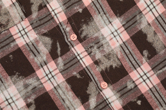 Camisa de Cuadros Desgastada de Manga Corta para Hombre - Image 11