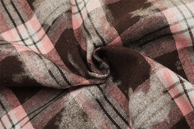 Camisa de Cuadros Desgastada de Manga Corta para Hombre - Image 15