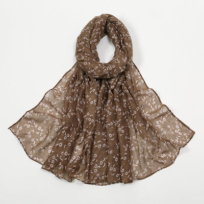 Pañuelo Artístico Floral de Algodón Poliéster para Mujer - Image 10