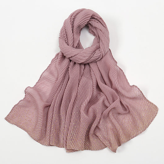 Pañuelo de Seda Arrugada Liso para Mujer - Image 9