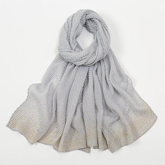 Pañuelo de Seda Arrugada Liso para Mujer - Image 12