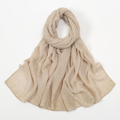 Pañuelo de Seda Arrugada Liso para Mujer - Image 13