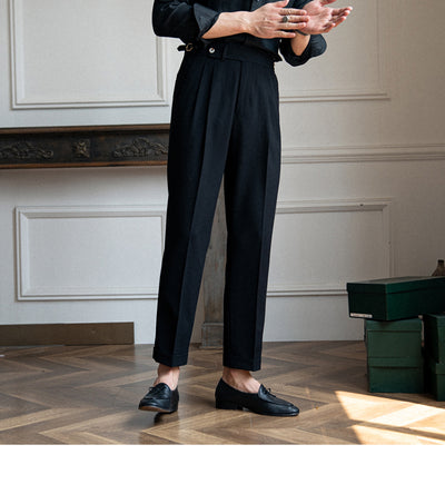 Pantalones Seersucker de Cintura Alta para Hombre - Corte Recto Casual - Image 14