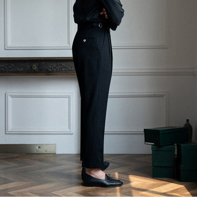 Pantalones Seersucker de Cintura Alta para Hombre - Corte Recto Casual - Image 18